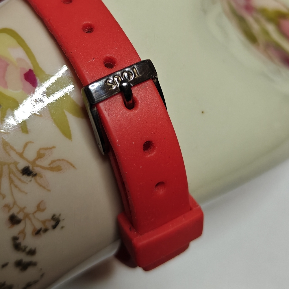 Rare Tous Sterling Silver Colorful Enamel Bear And Silicone Bracelet - Picture 10 of 16